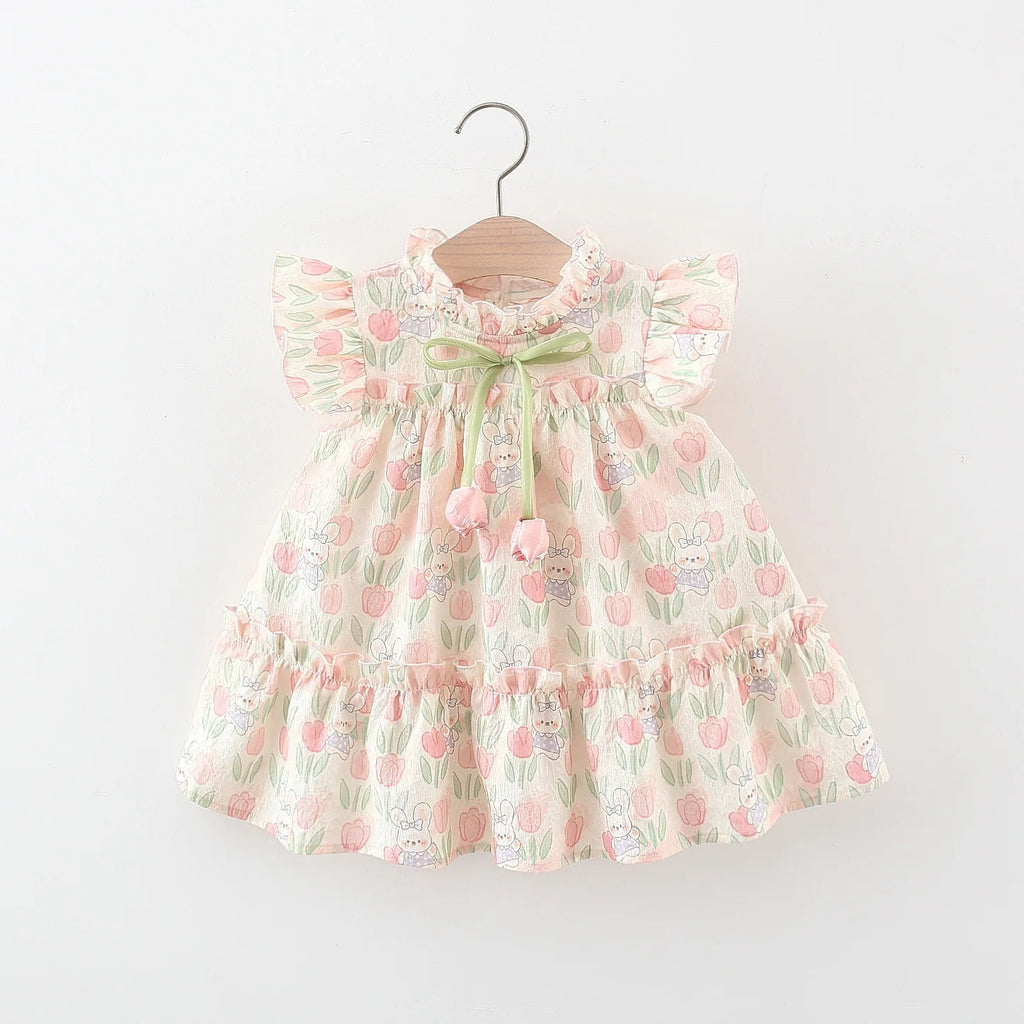 Summer Hardwear Girl Dress Tulip Cartoon