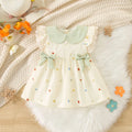 Summer New Baby Girls Dress Sweet Princess Dress A-Line Dress Lace Lace Pleated Bow Flower Embroidery Sweet Princess Dress