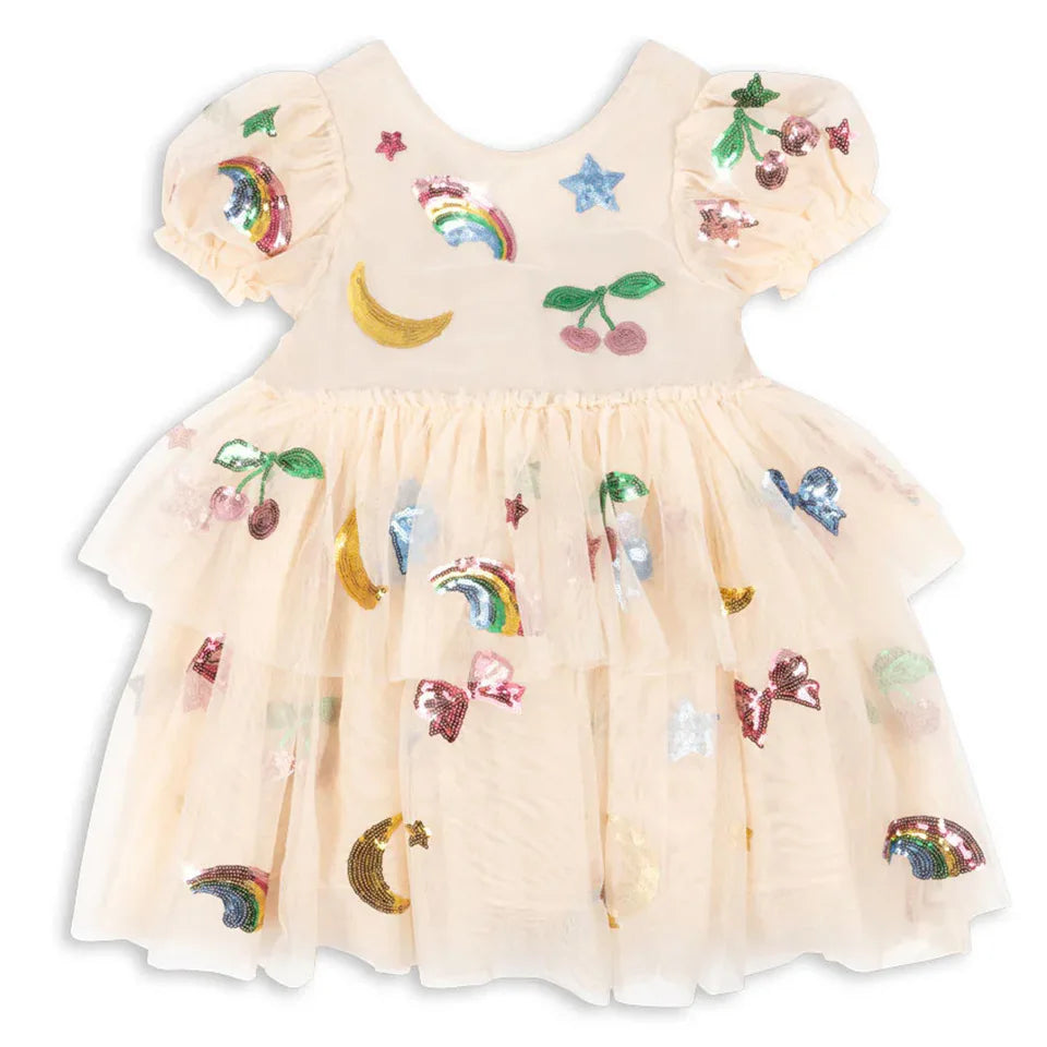 2025 New KS Summer Baby Girls Princess Dress Kids Clothes Girl Mesh Sequins Dresses Children's Clothing Skirts Party Vestidos