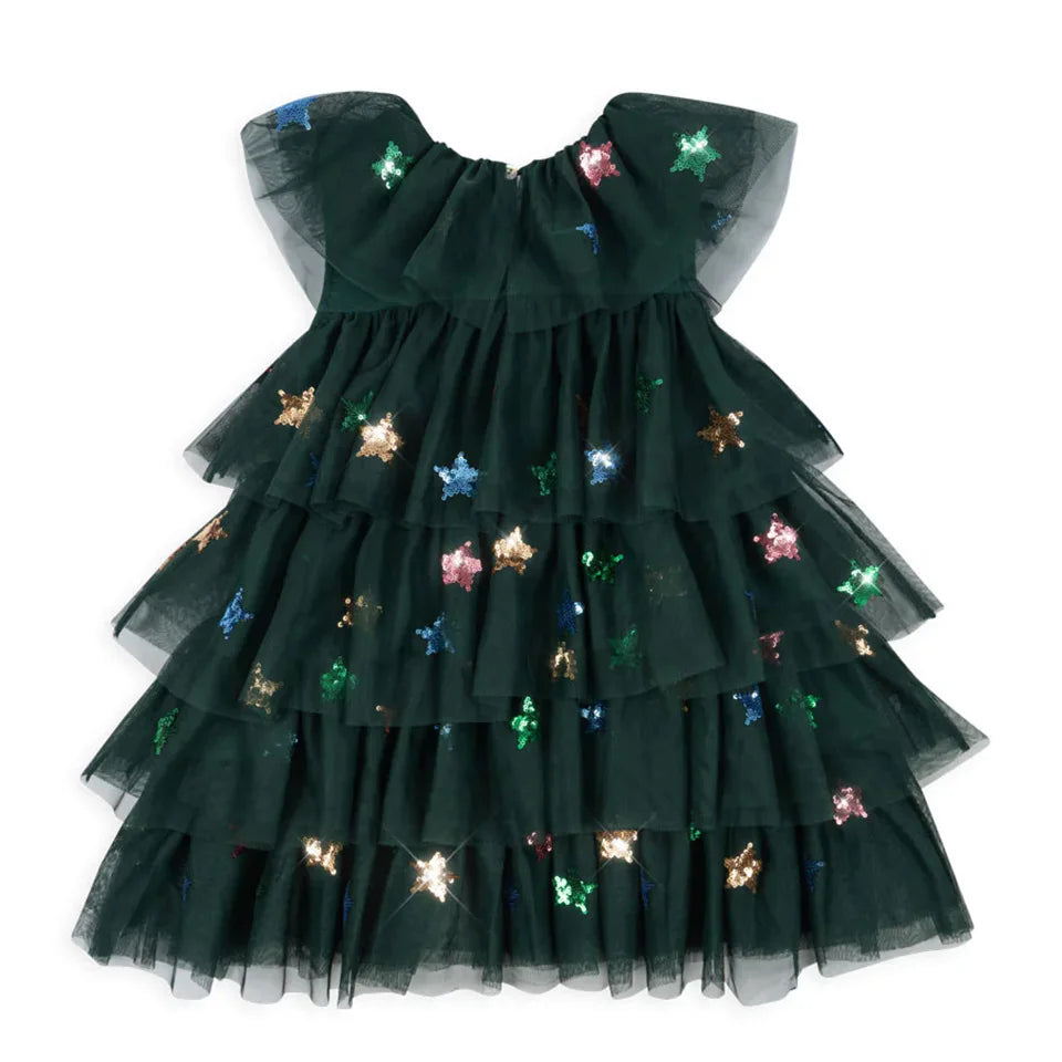 2025 New KS Summer Baby Girls Princess Dress Kids Clothes Girl Mesh Sequins Dresses Children's Clothing Skirts Party Vestidos