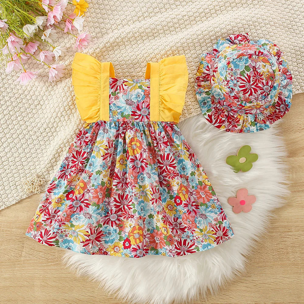 Baby Girl Dress Summer Cotton Floral Girls Dress