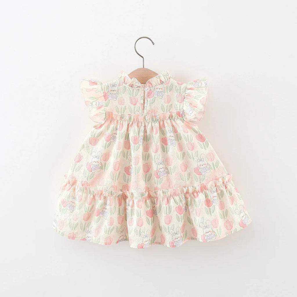 Summer Hardwear Girl Dress Tulip Cartoon