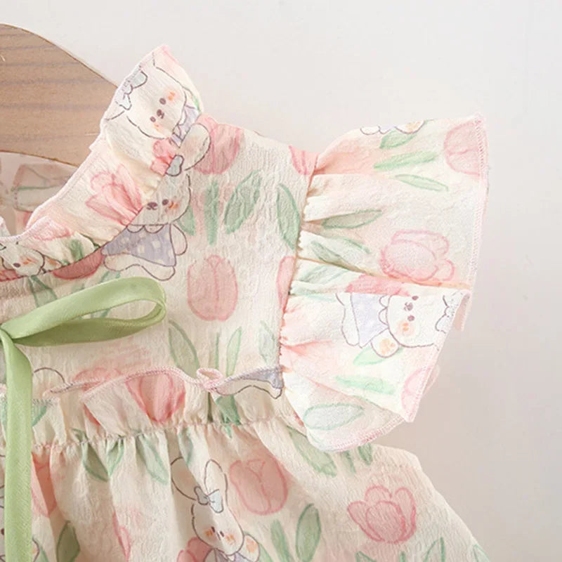 Summer Hardwear Girl Dress Tulip Cartoon