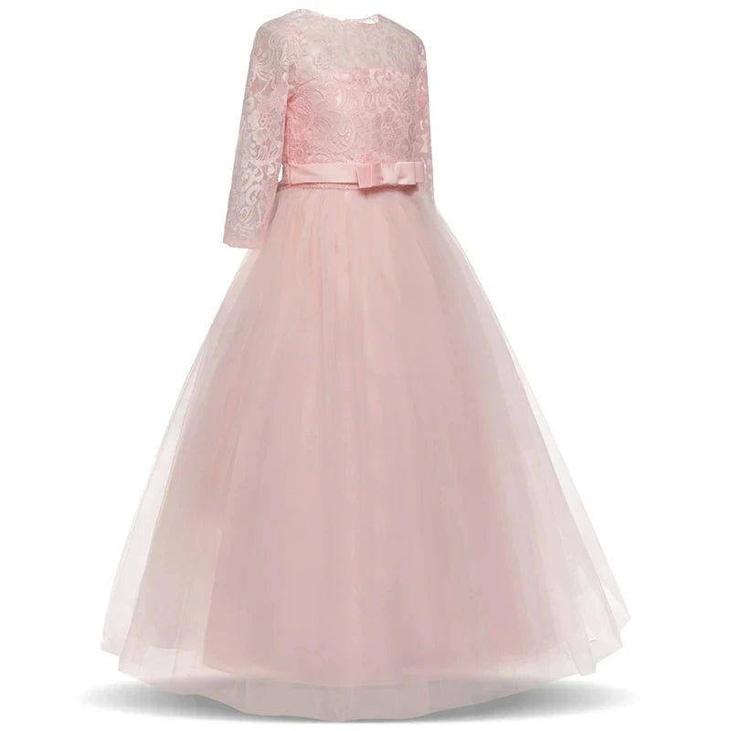Baby Princess Dress Girl Party Ball Gown Wedding Lace Dresses Kids Christmas Bridesmaid Costume Birthday Party Dress 4-14 year